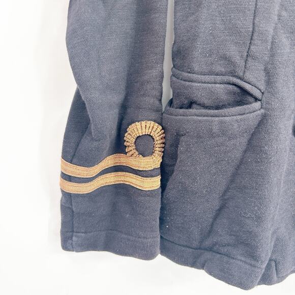 Ralph Lauren Denim & Supply Women Terry Double Breasted Military Blazer Jacket L - Picture 3 of 8